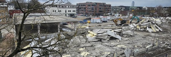 Abriss Parkhaus März 2026 von oben