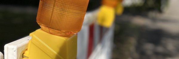 Absperrbaken für eine Verkehrssperrung